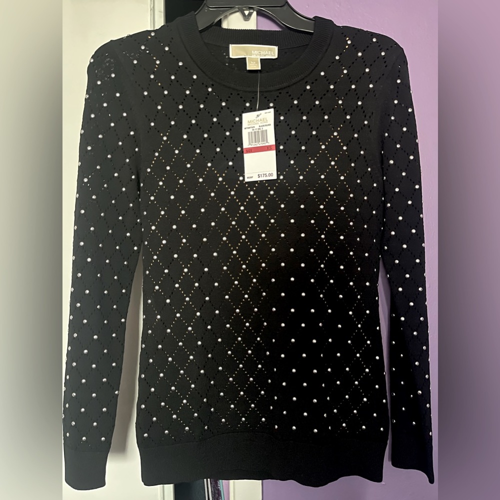 Michael Kors black/silver sweatshirt. Size XS